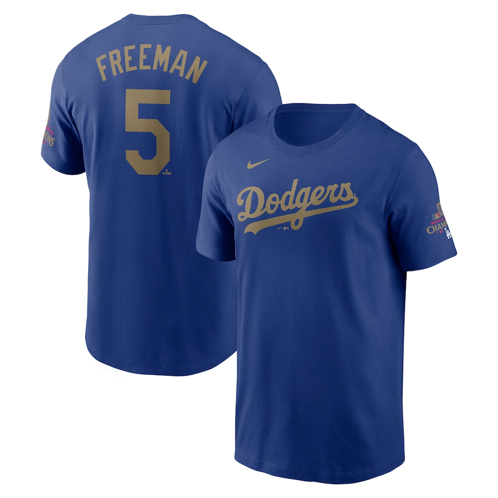 Men Los Angeles Dodgers #5 Freeman blue MLB 2025 Tshirt style 3->mlb t-shirts->Sports Accessory